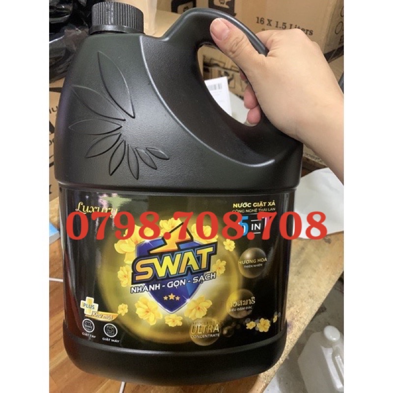 Nước giặt huong hoa thiên nhiên Swat 3.8kg cửa trước