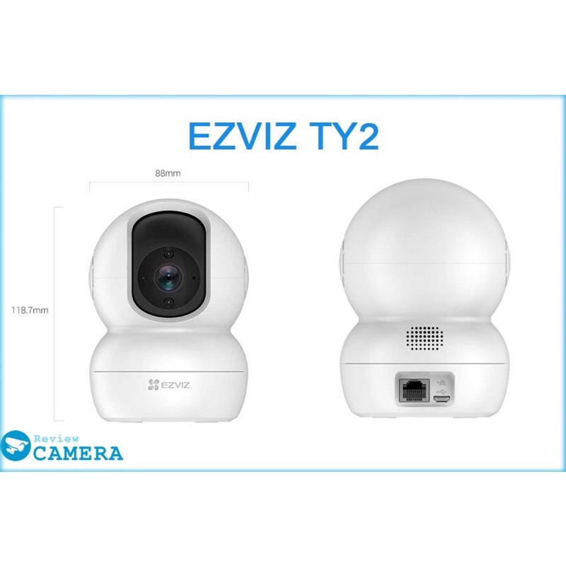 Camera wifi không dây, camera gia đình Ezviz TY1 TY2 2M C6N 4MP 2K,xoay 360 Độ, Đàm thoại loa 2 chiều - Hàng chính hãng