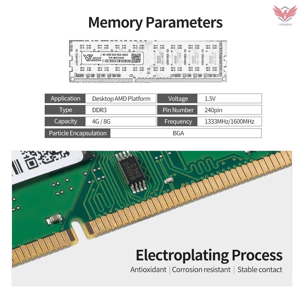 Bộ Nhớ Không Tiếng Ồn Ddr3 1333 4g Ddr3 1333mhz Cho Máy Tính Amd | BigBuy360 - bigbuy360.vn