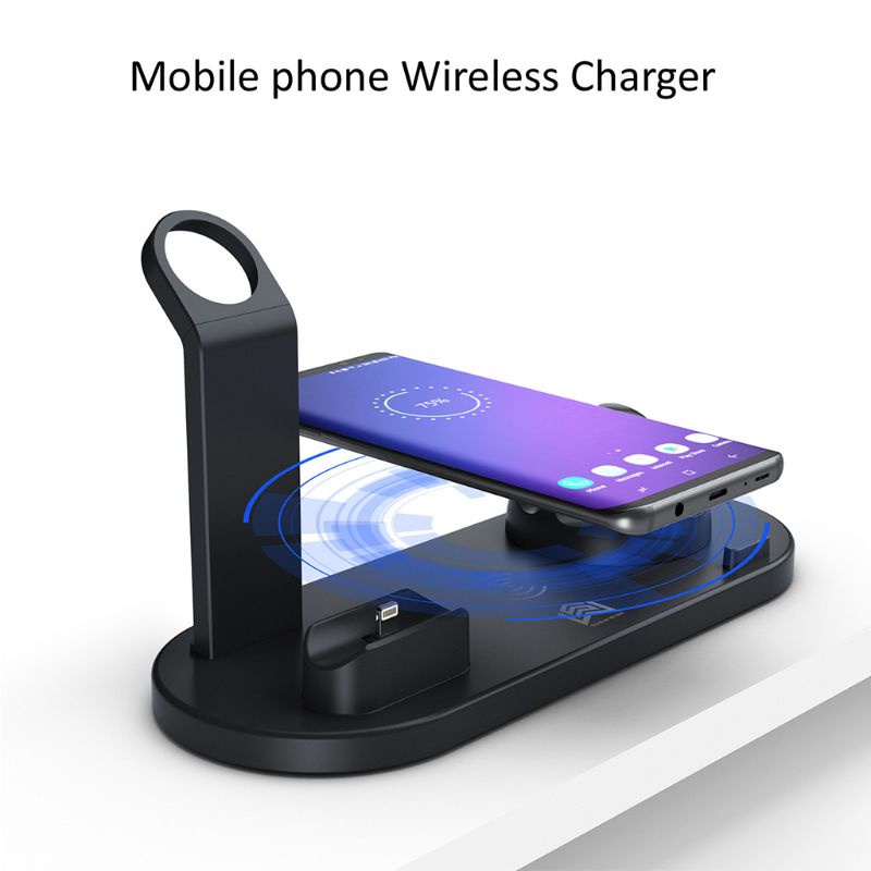 Đế Sạc Nhanh Không Dây 4 Trong 1 Cổng Cắm USB Dùng Cho 8 X XS