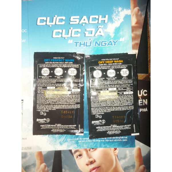 BỘ ĐÔI SỮA RỬA MẶT OXY GIẢM MỤN SẠCH SÂU, MÁT LẠNH Perfect Wash và Deep Wash