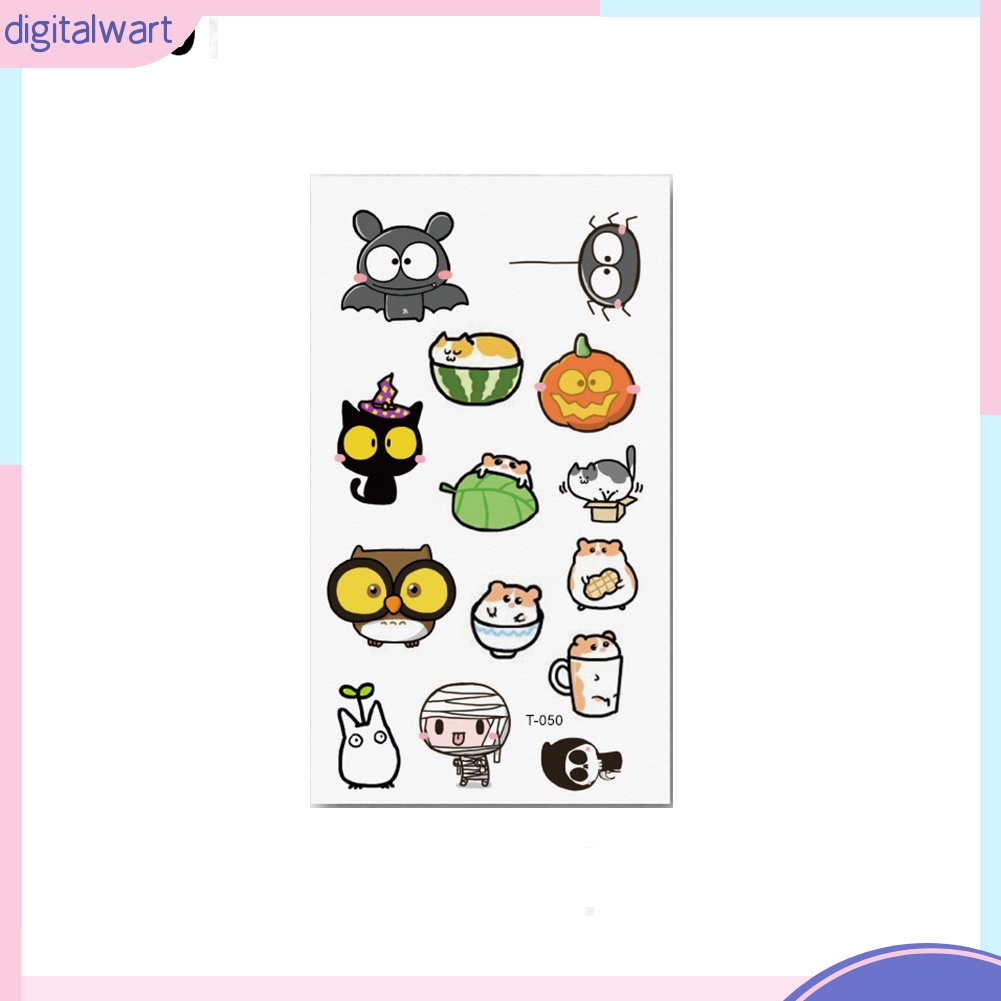 Hình xăm dán tạm thời chống nước họa tiết hoa và thú đáng yêu