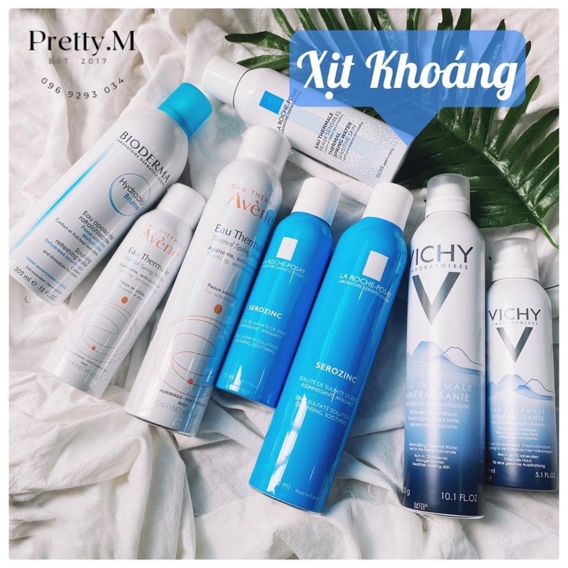 Xịt khoáng Avene,Laroche,Bioderma 150ml/300ml