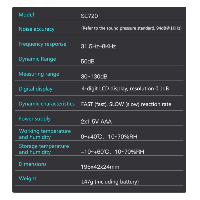 Thiết Bị Đọc Tiếng Ồn Cầm Tay 30-130dB