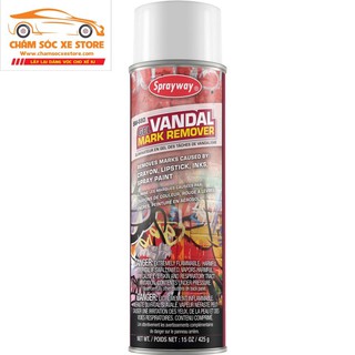 Chai xịt tẩy vết mực in, bút chì,son môi,bám trên tường tứ Mĩ Sprayway Gel Vandal Mark Remover 880 425g chamsocxe