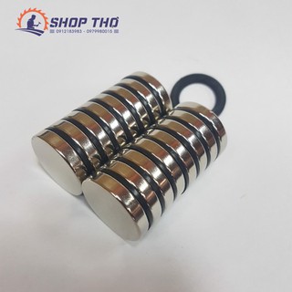 Nam châm hạt tròn D15*4mm (10 viên)