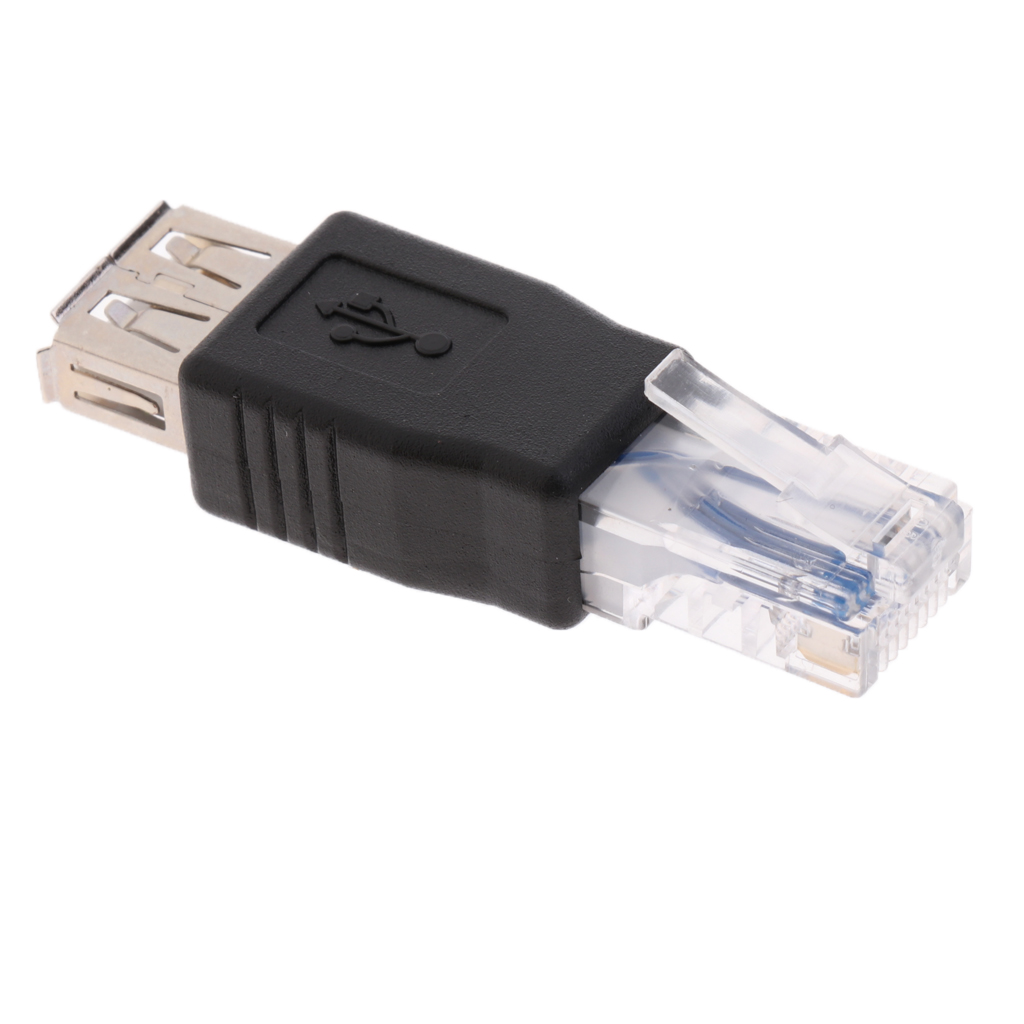 Bộ 2 Đầu Chuyển Đổi Ethernet Male Sang Usb2.0 Female