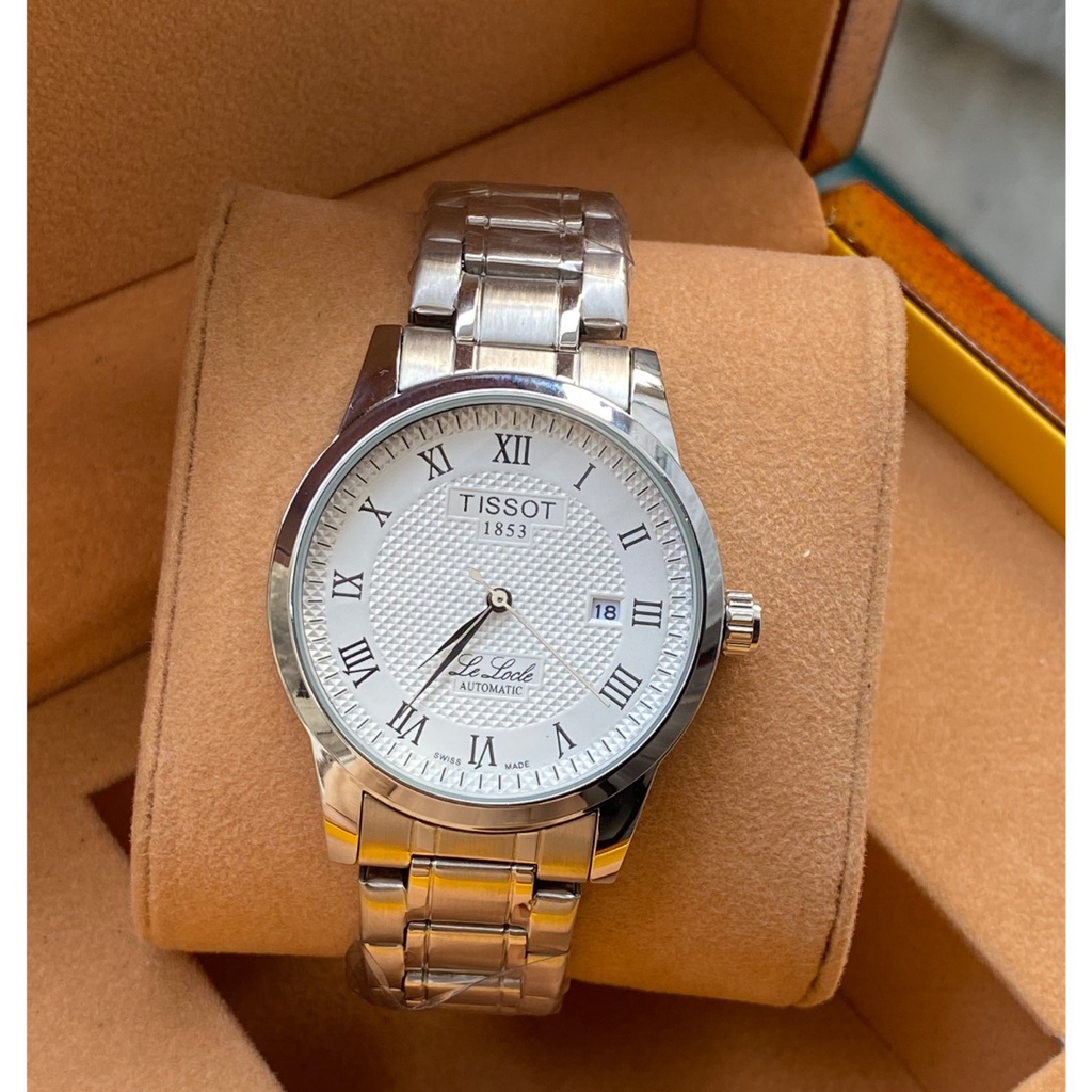 Đồng hồ Ti.ssot nam dây thép không gỉ cao cấp sang trọng + Tặng pin dự phòng