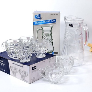 Bình ca thủy tinh đựng nước - bình kèm 6 cốc