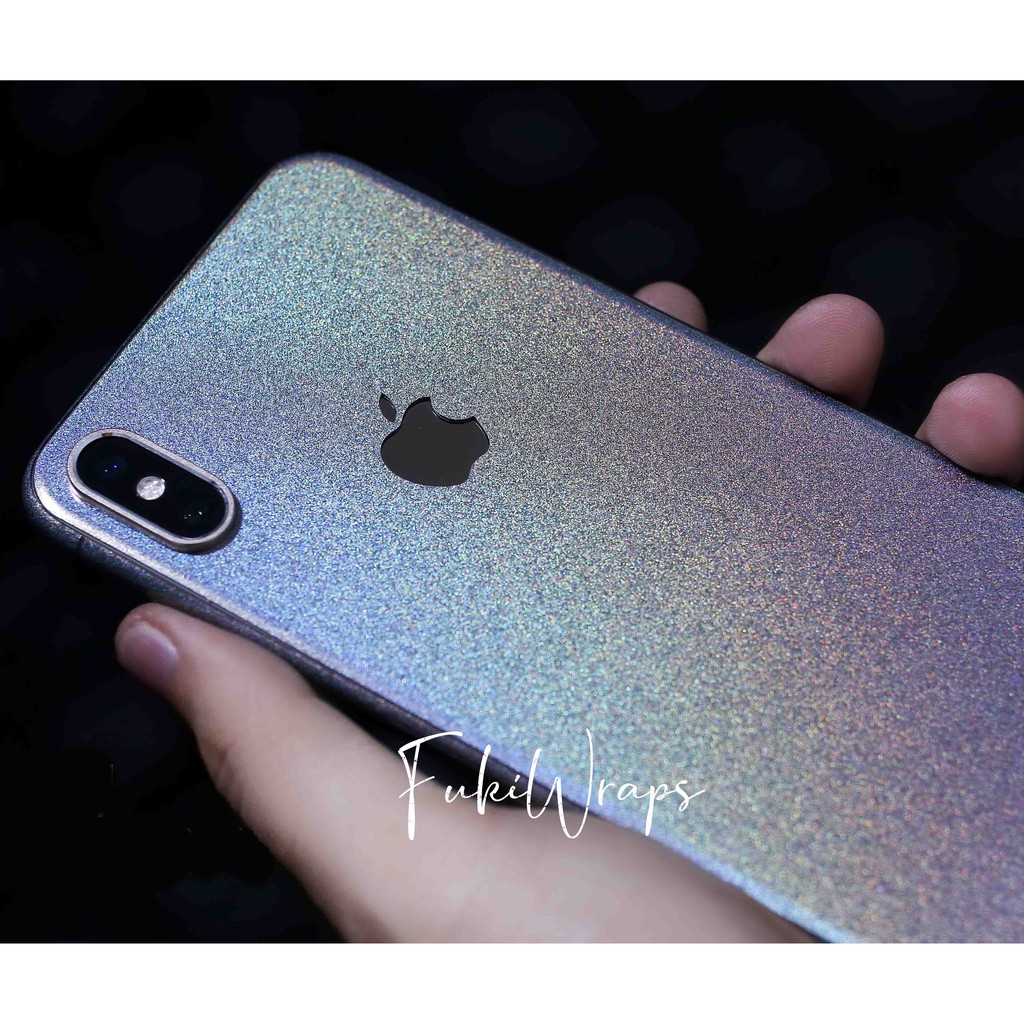 Tấm Dán Skin mặt sau Lazer Grey Xám Đổi Màu Full Viền Dành cho 12 PRO MAX 7plus 8plus X XS XR XSMAX 11 PRO MAX