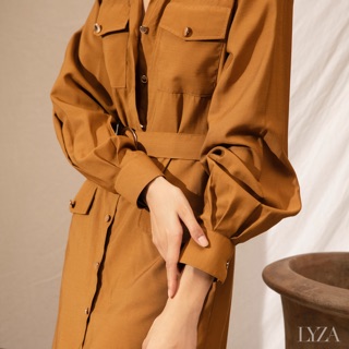 Đầm sơ mi LYZA túi hộp