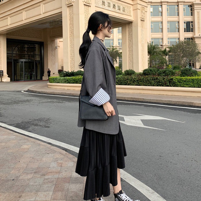 Chân váy xếp ly nữ thời trang công sở dạo phố đi tiệc Emilyshop ulzzang