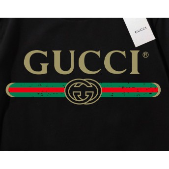 Áo thun cotton tay ngắn in họa tiết chữ Gucci thời trang dành cho nam và nữ