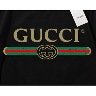 Áo thun cotton tay ngắn in họa tiết chữ Gucci thời trang dành cho nam và nữ #2