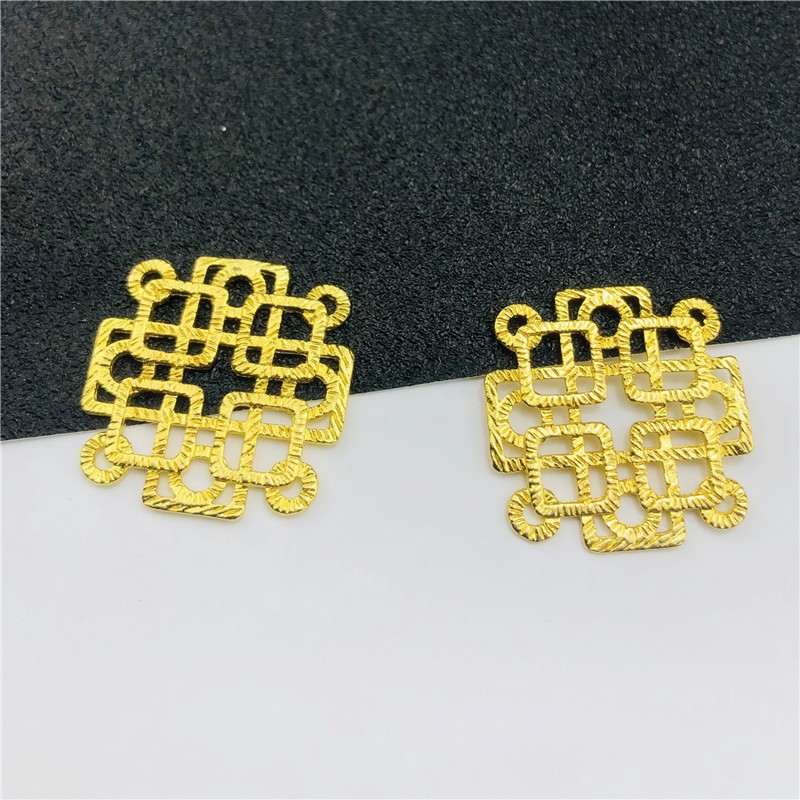 Phiến treo đúc họa tiết hoa văn 30mm nguyên liệu làm trâm làm trang sức cổ trang cosplay cổ phục có màu KC