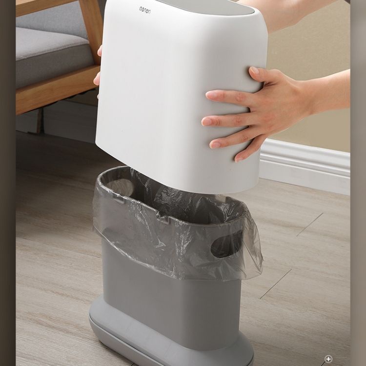 Thùng Rác Thông Minh Có Nắp Đậy Tự Động Đựng Rác Phòng Bếp Dung Tích 10L OENON