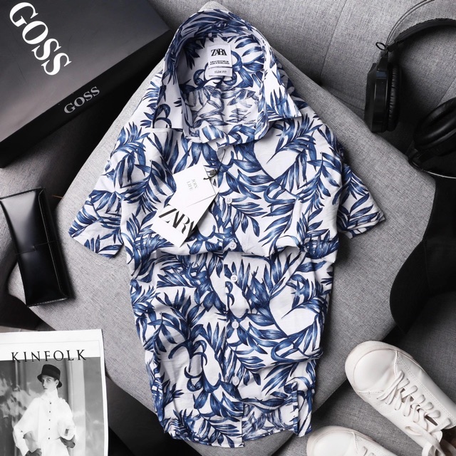 Áo Sơmi nam hoạ tiết Z.RA - Floral shirt - Hàng chuẩn VNXK