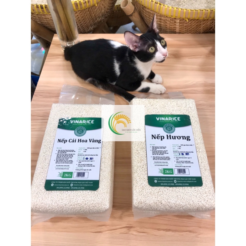 Các loại nếp hương, nếp cẩm, nếp than túi hút chân không, cơm dẻo thơm, dùng để nấu xôi, chè, làm bánh