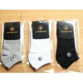 Combo 3 đôi vớ nam nữ cổ ngắn Converse thêu