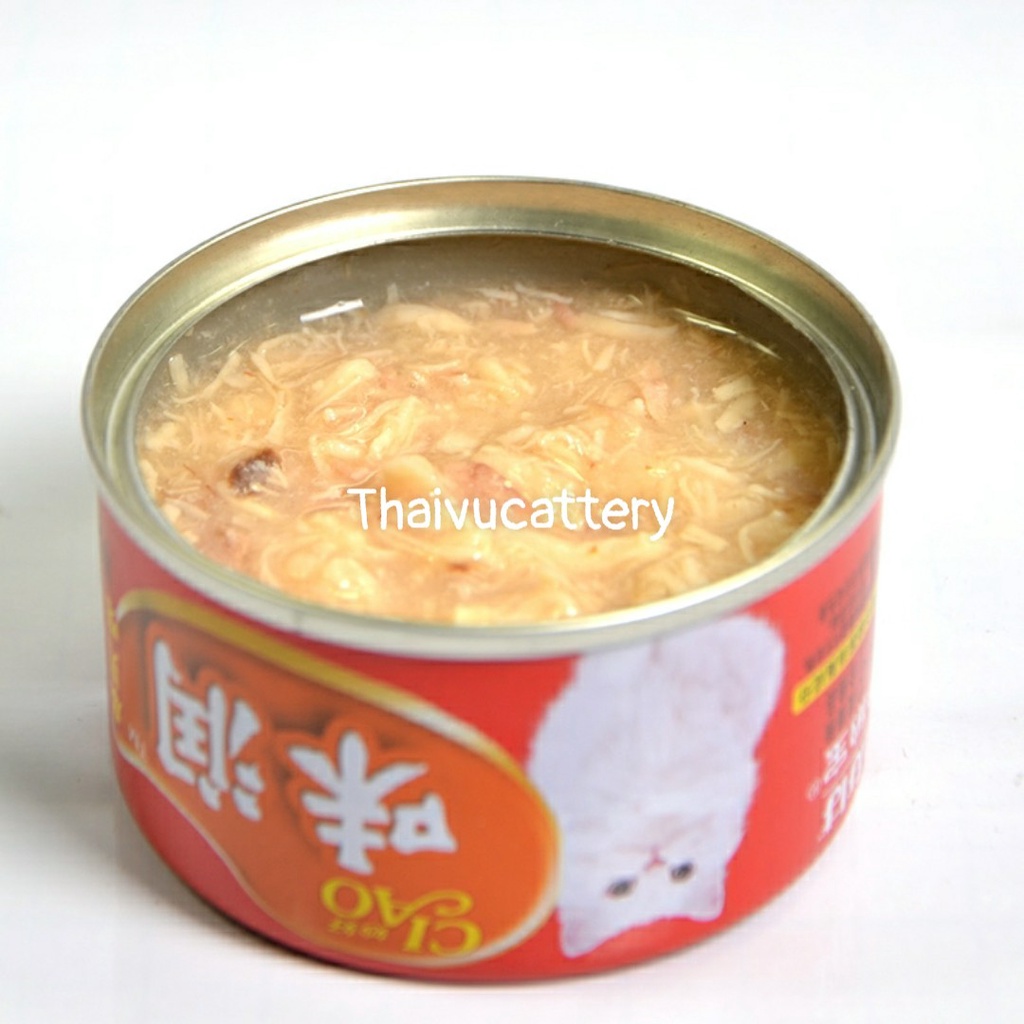 Pate Ciao lon size to 85gr Cá ngừ,Ức Gà Sò Điệp Cá Cơm