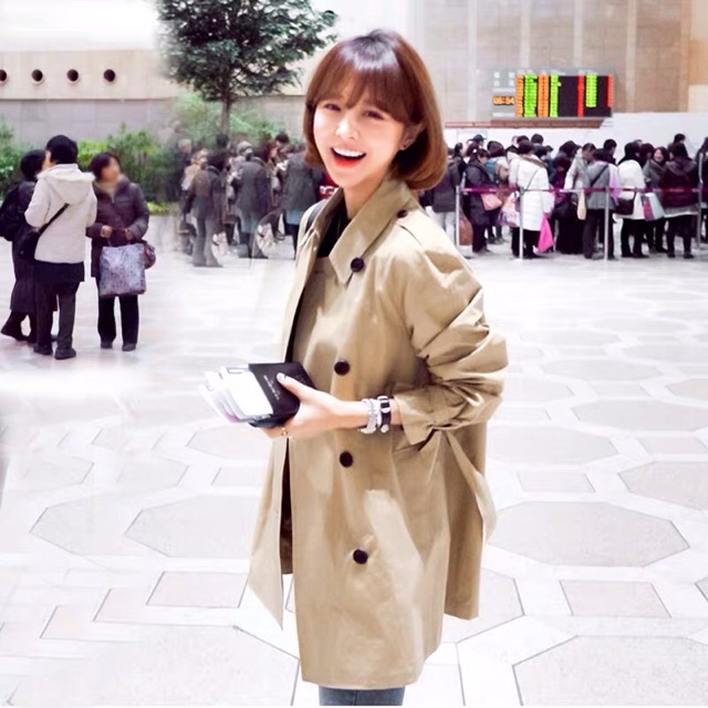 Áo khoác kaki áo măng tô nữ dáng dài phong cách Hàn quốc MA20