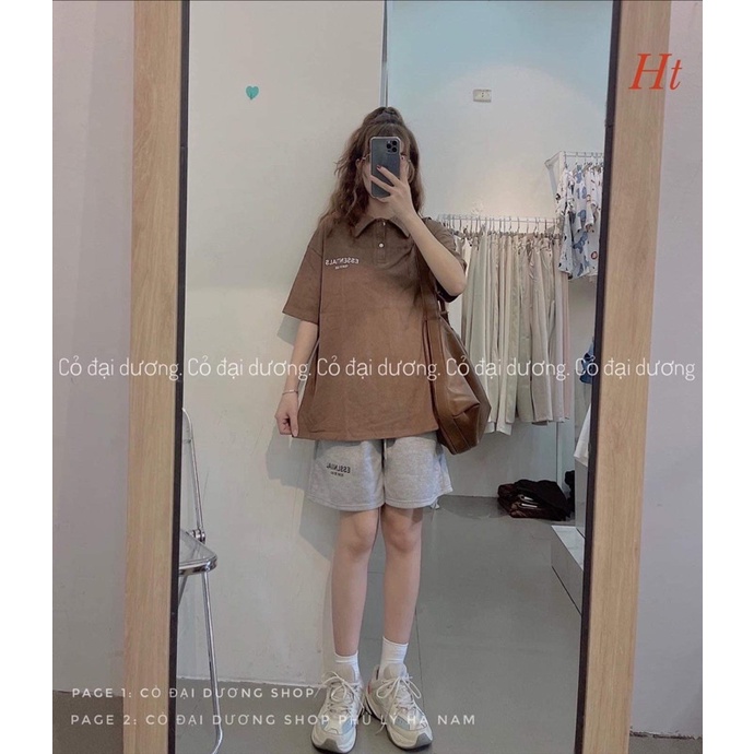 Bộ đùi polo chữ Ess in logo H2B776