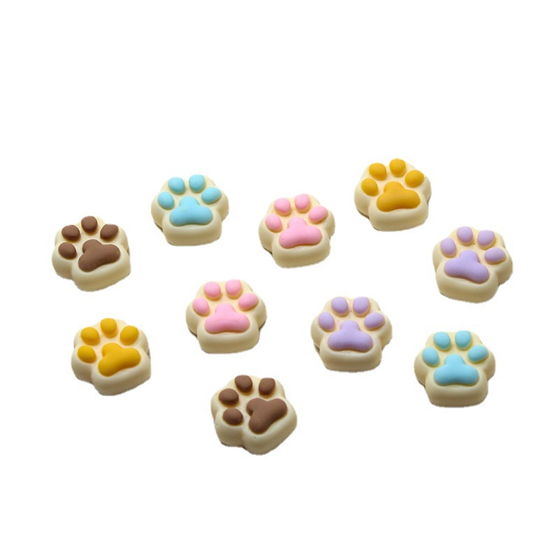 Set 10 Phụ Kiện Trang Trí Móng Vuốt Mèo Hoạt Hình 3D Bằng Nhựa Resin DIY