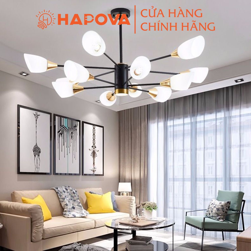 Đèn trang trí phòng khách, phòng ngủ đèn chùm Hapova PUMELA 0807