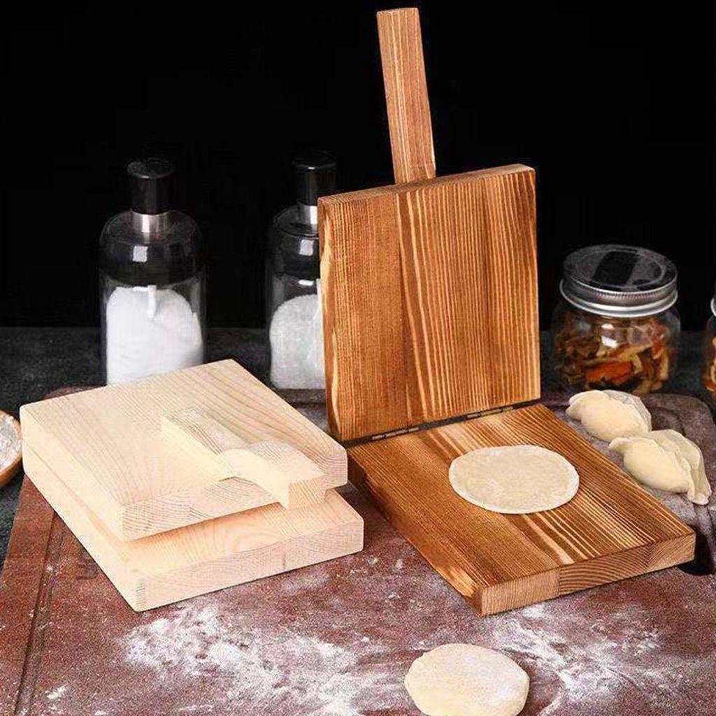 IVORY Dụng Cụ Ép Vỏ Bánh Tortilla Bằng Gỗ DIY