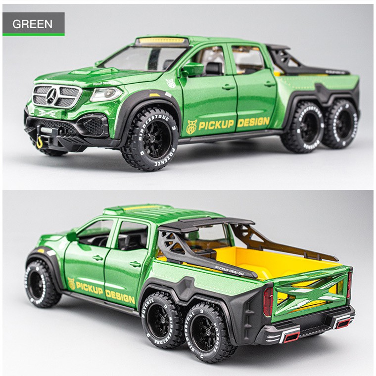 Xe mô hình bán tải Mercedes-Benz X-CLASS Exy Monster X 6X6 tỉ lệ 1:28