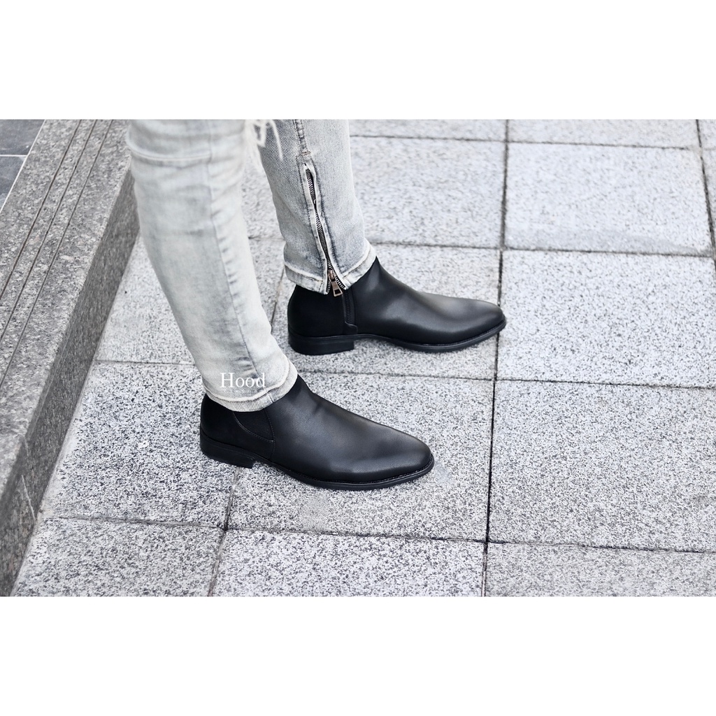 Giày Chelsea Boot Nam khóa chéo - Da bò cao cấp - Đế cao su đúc nguyên khối - Bảo hành 12 tháng #thehood | BigBuy360 - bigbuy360.vn