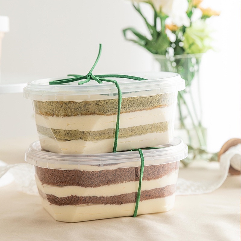 Hộp oval đựng bánh mousse/ Tỉramisu (10c)