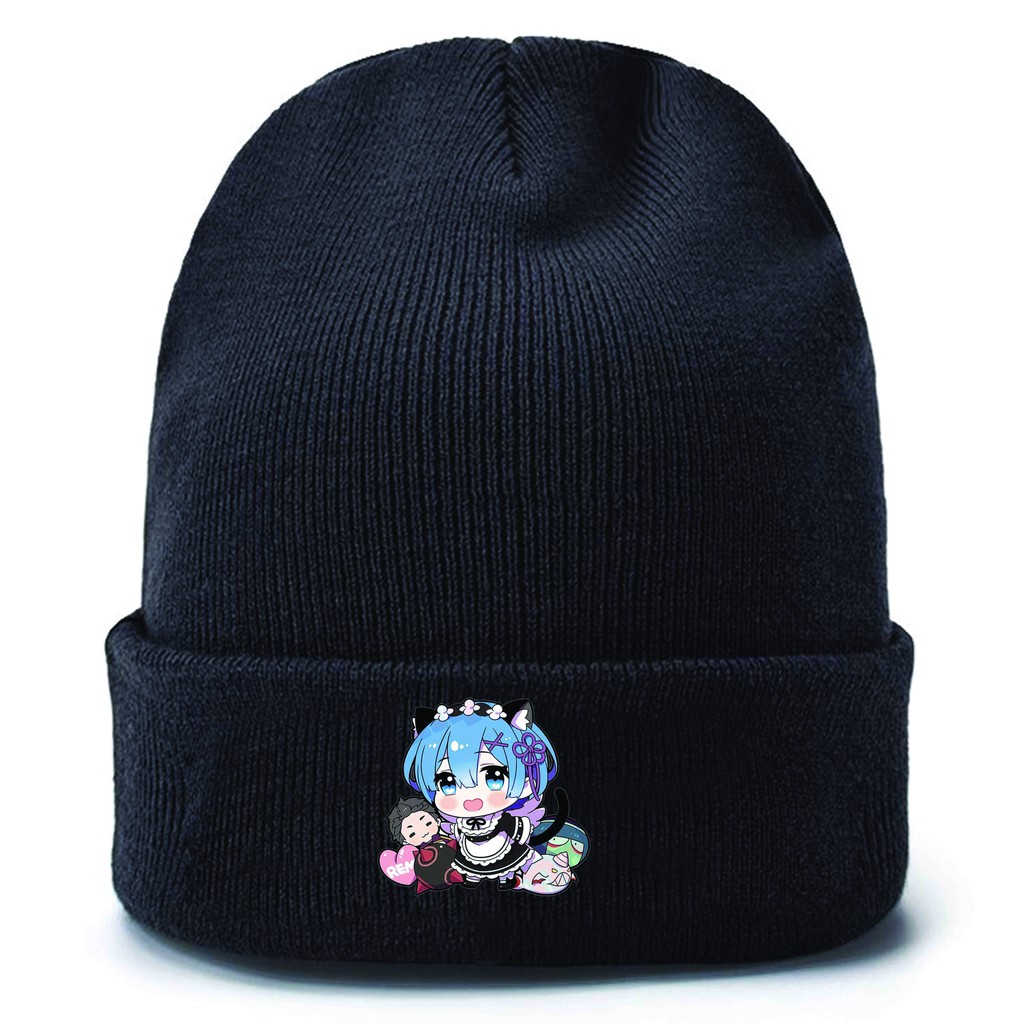 Mũ len in hình RE:ZERO Bắt Đầu Lại Ở Thế Giới Khác anime chibi xinh xắn thời trang nam nữ