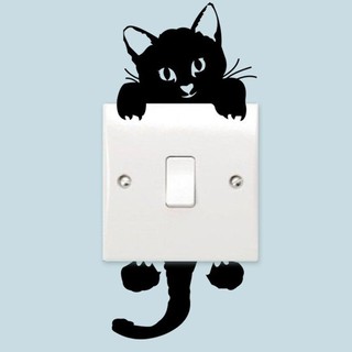 3D  nhãn dán công tắc hình chú mèo ngộ nghĩnh