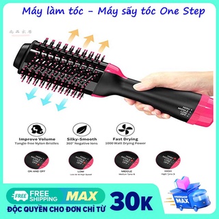 💛 freeship 💛 máy sấy tạo phồng tóc kiêm lược điện one step uốn cúp sấy tóc đa năng-lược tròn xoay 360 độ hàng loại 1