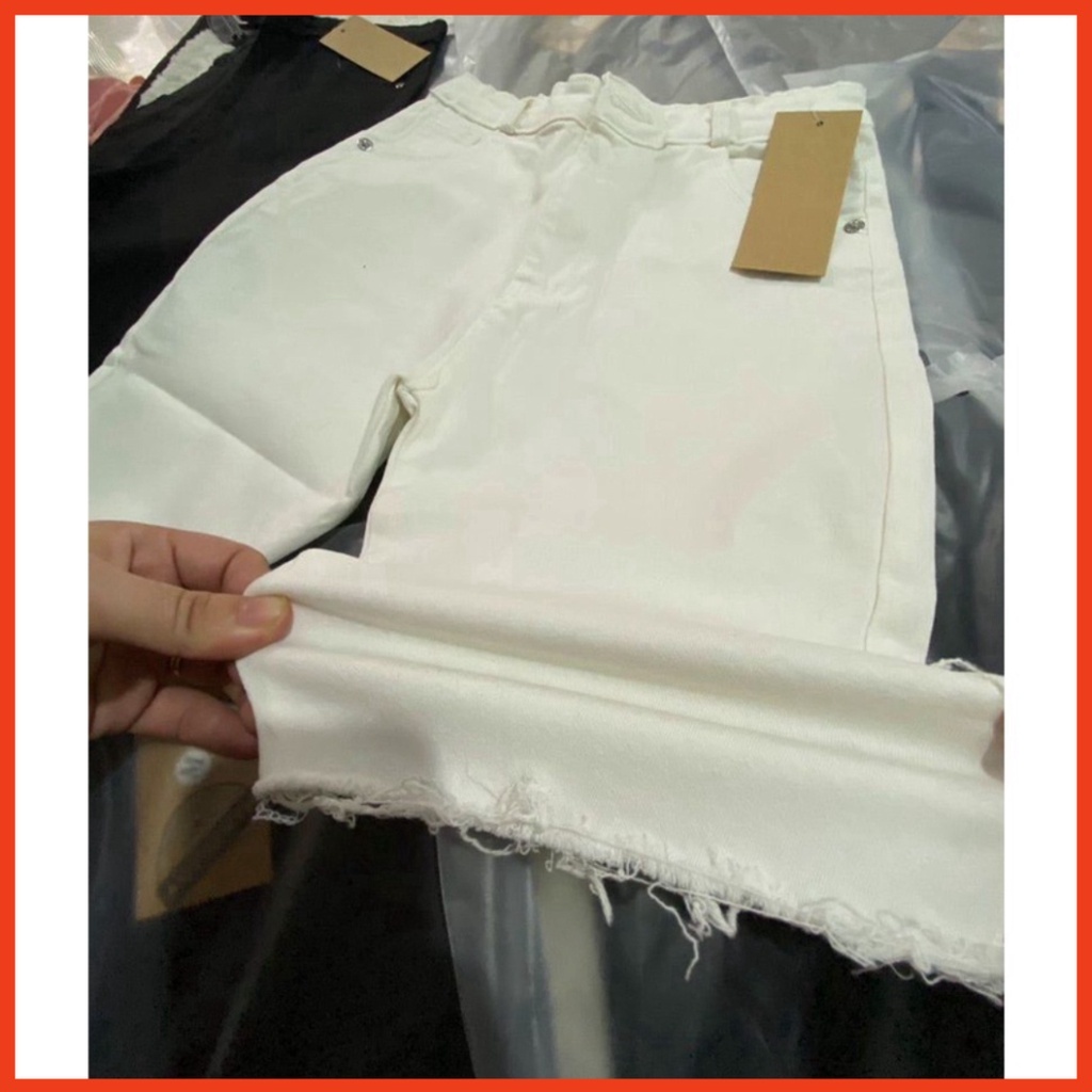Quần short quần lửng nữ ngố cạp cao chất kaki jean ôm dáng siêu đẹp có giãn