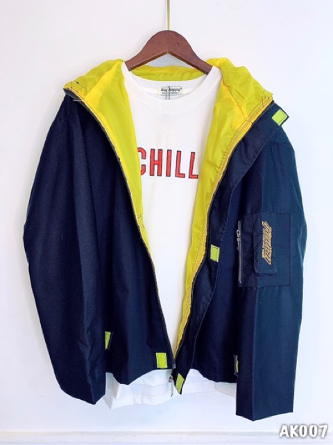 🌵 𝐓𝐡𝐞𝐔𝐥𝐳𝐳𝐚𝐧𝐠 🌵 007 Áo Khoác Kaki Đen-Vàng Hàng Xuất 2 Lớp Cao Cấp. Bomber Jacket Unisex | BigBuy360 - bigbuy360.vn