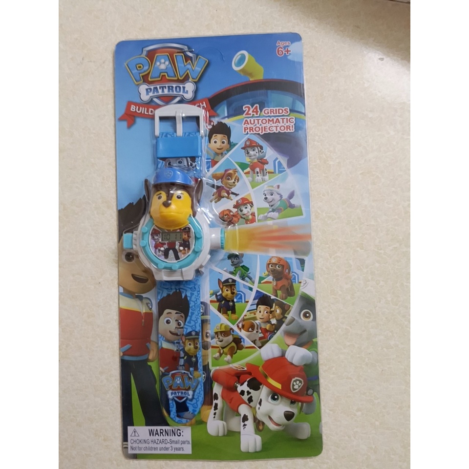 Đồng hồ chiếu hình 3D trẻ em chiếu hình cho bé 24 hình chủ đề hoạt hình