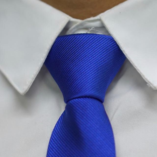 Cà vạt nam thắt sẵn 5cm vải lụa xéo đẹp sang trọng phù hợp công sở