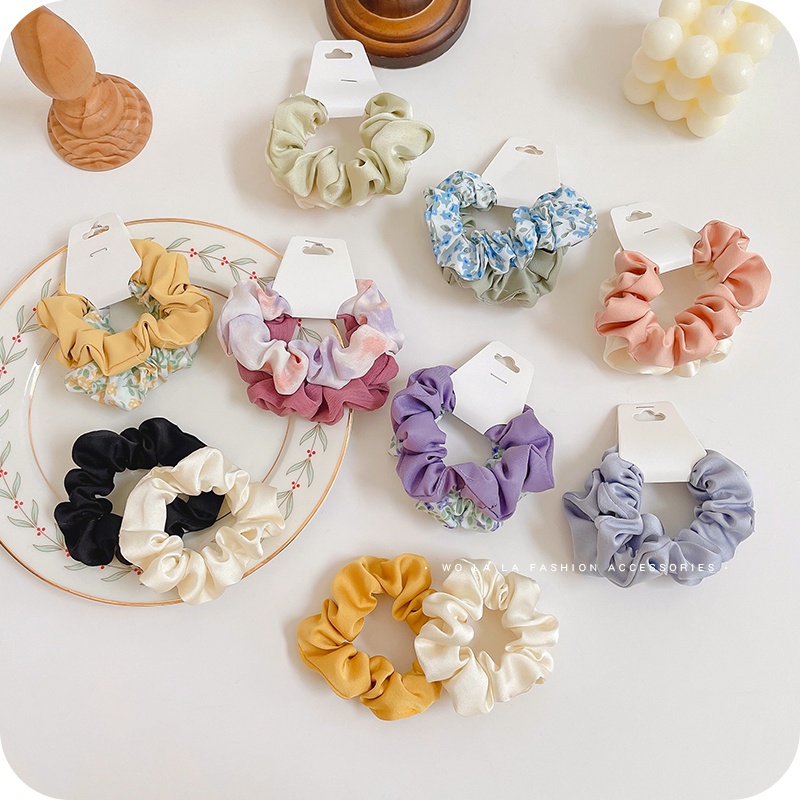 Set 2 dây buộc tóc phong cách Hàn Quốc thời trang