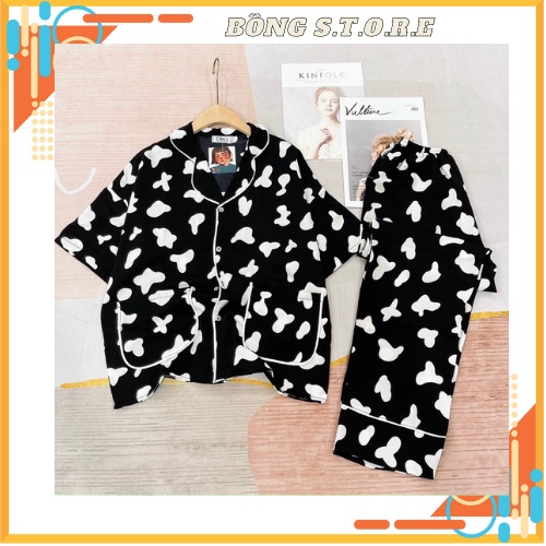 Đồ mặc nhà nữ Pijama áo form rộng lụa mango