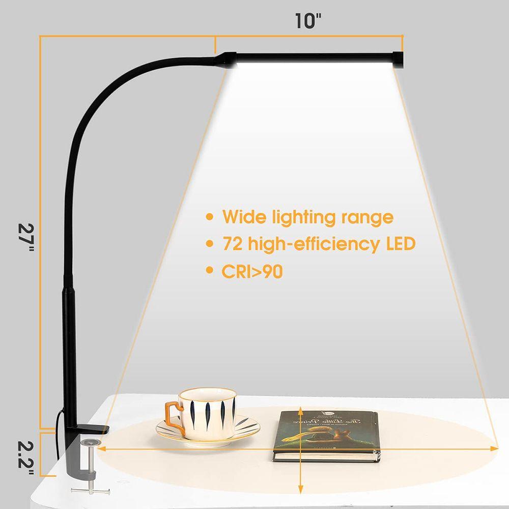 Đèn LED Để Bàn Ket1 10 Bóng Màu Đen Linh Hoạt Có Thể Điều Chỉnh Độ Sáng