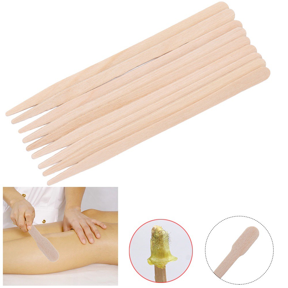 MIHAN1 Special Waxing Stick Disposable Waxing Applicator Wax Spatulas Wooden Beauty bar Face &amp; Eyebrows Hot Body beauty Hair removal Wiping wax tool