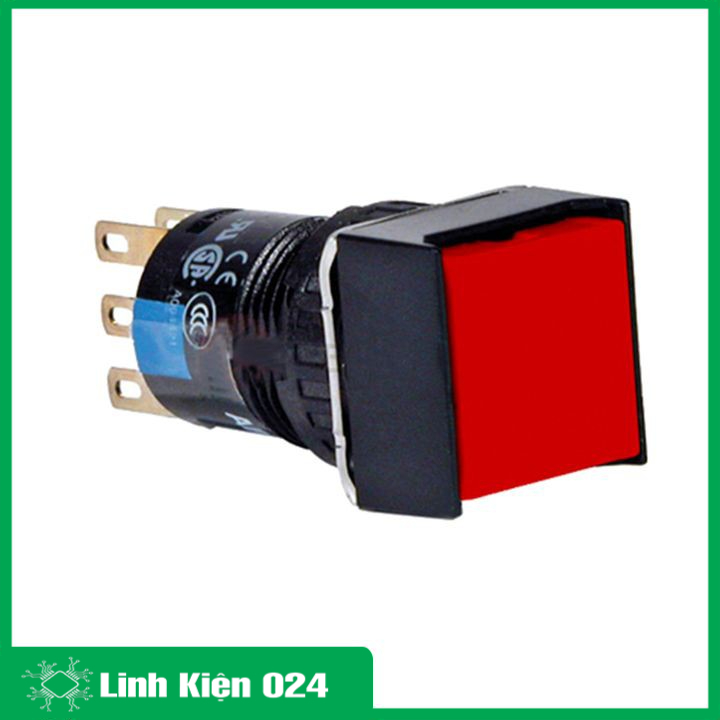 Nút Nhấn Đề Vuông 24VDC Al6- M Nhấn Nhả Có Đèn Nhiều Màu