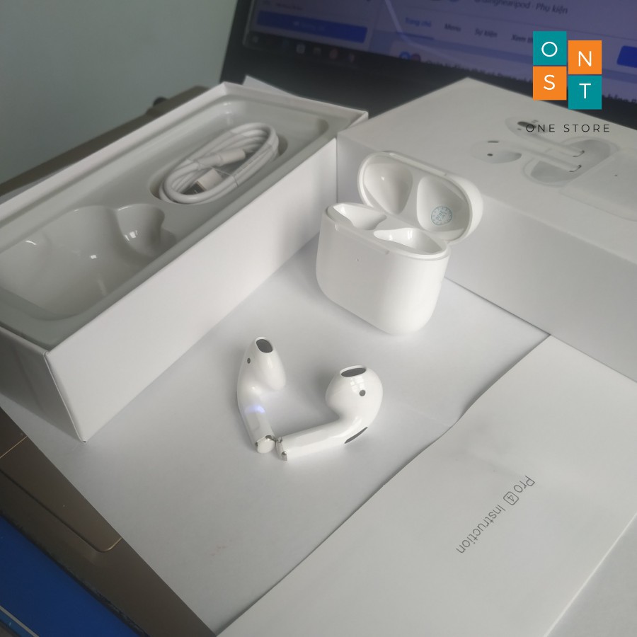 [ Hàng loại 1 ] Tai nghe bluetooth airpods pro mini 4 Hỗ trợ mic 2 tai Đổi tên - Định vị - Chống ồn chủ Động