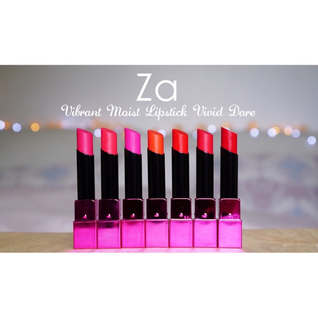 Son lì bên màu ,dưỡng môi Za vivid Dare Lipstick