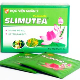 Trà Slimutea Học Viện Quân Y - Giúp hỗ trợ hạ mỡ máu - Giảm cân an toàn (Hộp 20 gói)