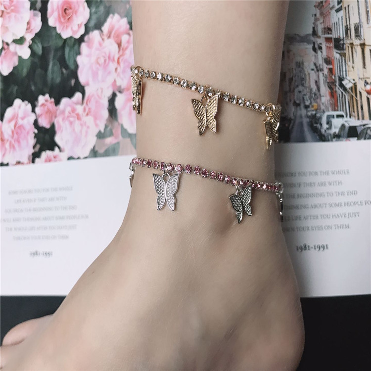 BUTTERFLY CREATIVE Lắc Chân Đính Đá Hình Bướm Xinh Xắn Dành Cho Nữ | BigBuy360 - bigbuy360.vn