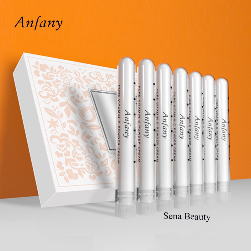 Hộp 7 ống bột Vitamin C Powder Cream Anfany trắng da mờ thâm nám Sena Beauty