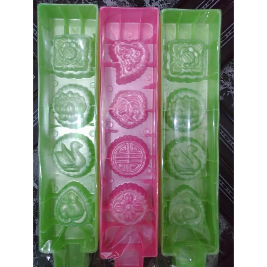 Bộ 4 Khuôn Làm Bánh Trung Thu Mini , Phục Linh